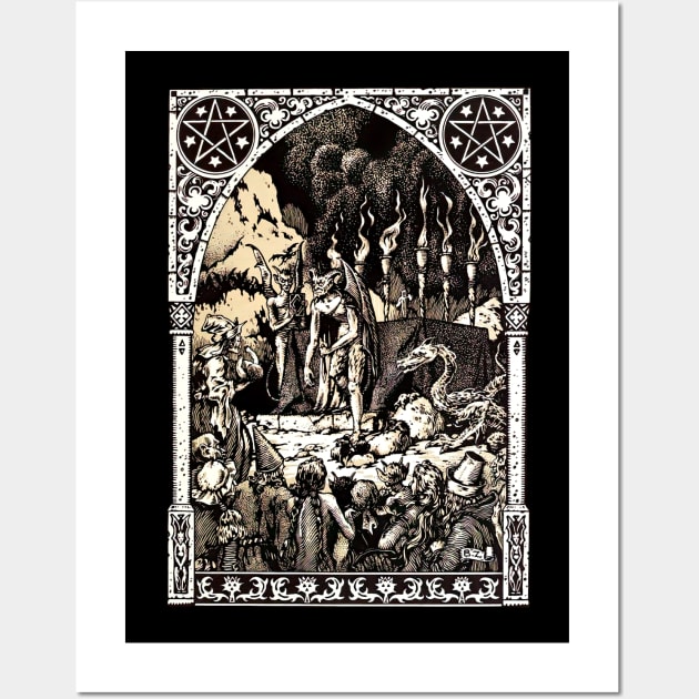 Satan and the Witches Sabbath Zuber Wall Art by AltrusianGrace